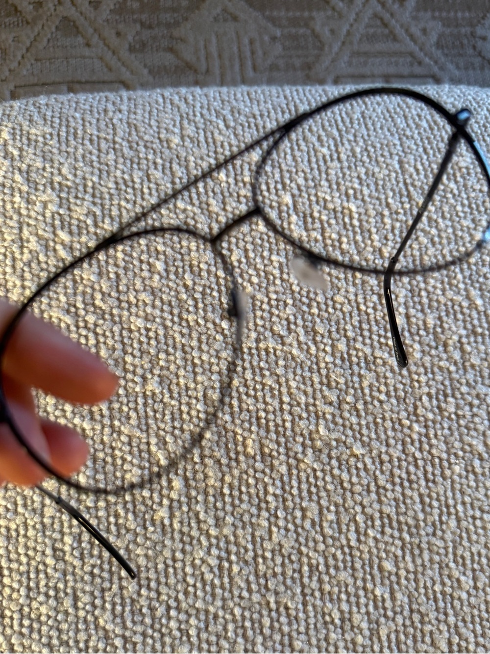 Faux Slim Round Metal no glass Eyeglasses in Black costume